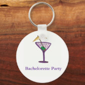 Martini Bachelorette Party Sleutelhanger (Voorkant)