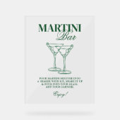 Martini Bar Bachelorette weekend Acryl Bord (Voorkant)