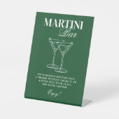 Martini Bar Bachelorette weekend Reclamebord Met Voetstuk (Voorkant)