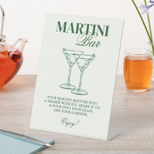 Martini Bar Bachelorette weekend Reclamebord Met Voetstuk (Insitu)