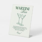 Martini Bar Bachelorette weekend Reclamebord Met Voetstuk (Voorkant)