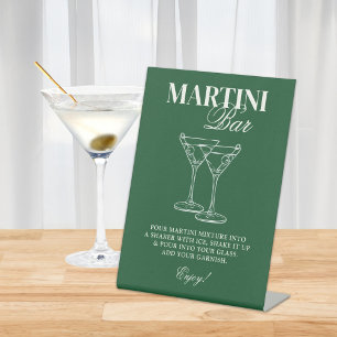 Martini Bar Bachelorette weekend Reclamebord Met Voetstuk