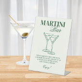 Martini Bar Bachelorette weekend Reclamebord Met Voetstuk