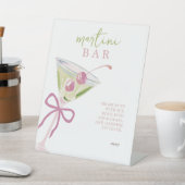 Martini Bar Chic Modern Bridal Shower Reclamebord Met Voetstuk (Insitu)