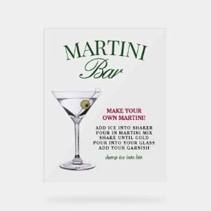 Martini Bar Groen & Rood Classy Acryl Bord