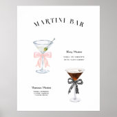 Martini Bar | Verjaardagshandtekening Drink Poster (Voorkant)