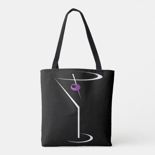Martini Bartender Bag - Martini Glass Bartending Tote Bag (Achterkant)