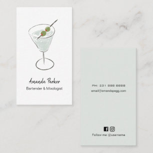 Martini bartender, Mixoloog Visitekaartje