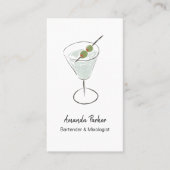 Martini bartender, Mixoloog  Visitekaartje (Voorkant)
