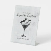 Martini Bats Signature Drink Reclamebord Met Voetstuk (Voorkant)