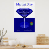 Martini Blue (druk) Poster (Keuken)