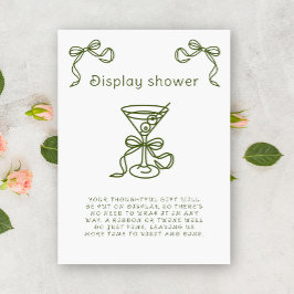 Martini Boog Bruiloftsfeest Display douche Informatiekaartje