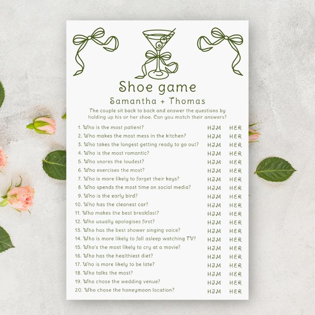 Martini boog vrijgezellenfeest Schoen spel (Creator heeft geüpload)