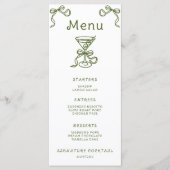 Martini Bow Bruiloftsmenu Menu (Voorkant)