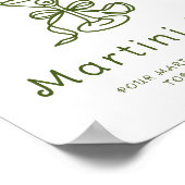 Martini Bow Vrijgezellenfeest Martini bar Poster (Hoek)