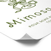 Martini Bow Vrijgezellenfeest Mimosa bar Poster (Hoek)