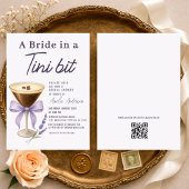 Martini Bride in a Tini Bit QR Code Bridal Shower Kaart