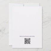 Martini Bruid in een Tini Beetje QR Code Bruilofts Kaart (Achterkant)