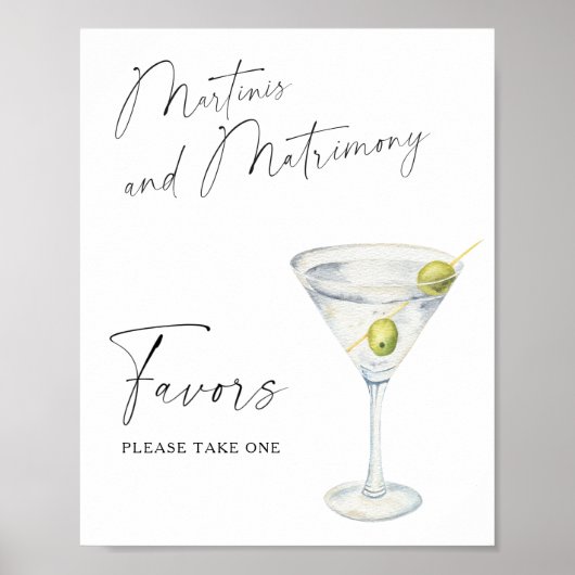 Martini bruiloftsfavorietjes, neem er eentje poster (Voorkant)
