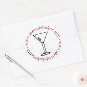 martini cirkelsticker - groot ronde sticker (Envelop)