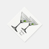Martini Cockatl Party Napkin Servet (Hoek)