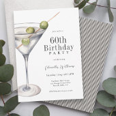 Martini Cocktail 60ste verjaardagsfeestje Kaart