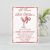 Martini Cocktail A Tini Bit Older 30th Birthday Kaart (Staand voorkant)