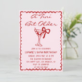 Martini Cocktail A Tini Bit Older 30th Birthday Kaart (Staand voorkant)