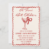 Martini Cocktail A Tini Bit Older 30th Birthday Kaart (Voorkant)