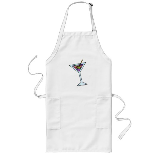 MARTINI COCKTAIL APRON LANG SCHORT (Voorkant)