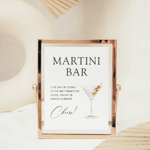 Martini Cocktail Bar Recept Poster
