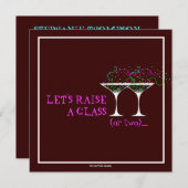 Martini Cocktail Birthday Party Invitation Kaart (Voorkant / Achterkant)