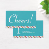 Martini cocktail blauw feestje drink ticket visitekaartjes (Bureau)