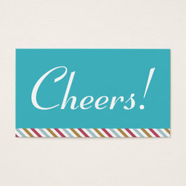 Martini cocktail blauw feestje drink ticket visitekaartjes