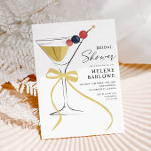 Martini Cocktail Bow Modern Elegant Vrijgezellenfe Kaart