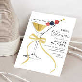 Martini Cocktail Bow Modern Elegant Vrijgezellenfe Kaart