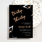 Martini Cocktail Dirty Dertig 30ste Verjaardagsfee Kaart