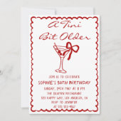 Martini Cocktail Een Tini Beetje Ouder 30e Verjaar Kaart (Voorkant)