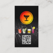 Martini Cocktail Logo | QR-code Visitekaartje (Voorkant)