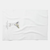 Martini Cocktail Lounge met Jouw naam Theedoek (Horizontaal)