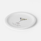 Martini Cocktail Lounge met Uw Naam Papieren Bordje (Gekanteld)