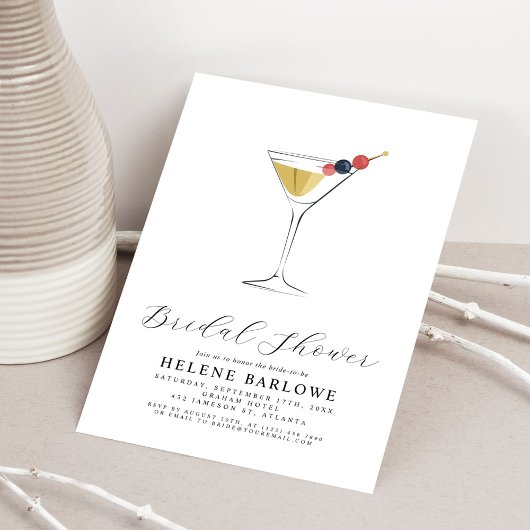 Martini Cocktail Modern Minimalistisch Vrijgezelle Kaart