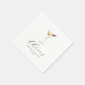 Martini Cocktail Moderne Minimalistische Bruidsdou Servet (Hoek)