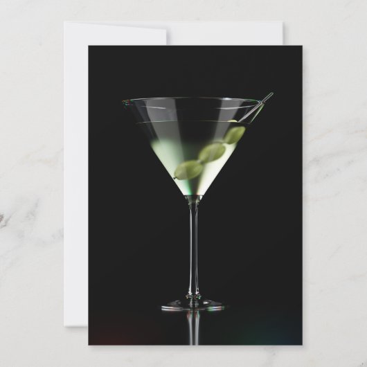 Martini cocktail op zwart kaart (Achterkant)