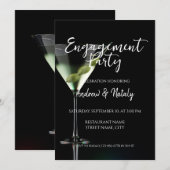 Martini cocktail op zwart kaart (Voorkant / Achterkant)