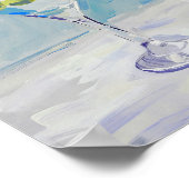 Martini Cocktail Painting Poster - Blauw (Hoek)