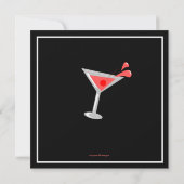 Martini Cocktail Party Invitation Kaart (Achterkant)