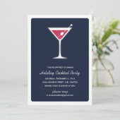 Martini Cocktail Party Invitation Kaart (Staand voorkant)