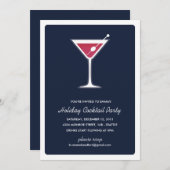Martini Cocktail Party Invitation Kaart (Voorkant / Achterkant)