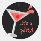 Martini Cocktail Party Sticker (Voorkant)